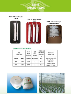 Tomato Roller Hook with Twine | Greenhouse Plant Support Hook for Tomato, Cucumber and Vine Crops