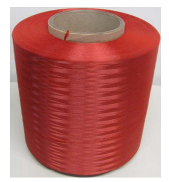 High Strength Taparan Twist Aramid Yarn , 1000D Red Dyed Bulletproof Filament Yarn