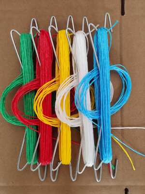 หนุนทอมาโต O Hook Hook Trellising โครงการลวดล่วงหน้าด้วย 20m ยูวีทนทาน Polypropylene Twine และการสร้างเหล็กไนลอนทนทาน